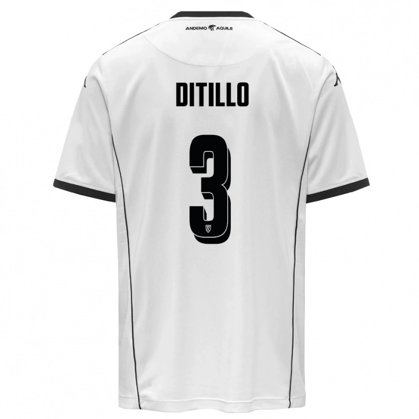 Danxen Heren Luigi Ditillo #3 Wit Zwart Thuisshirt Thuistenue 2025/26 T-Shirt België