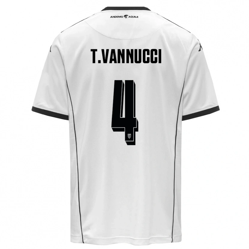 Danxen Heren Tommaso Vannucci #4 Wit Zwart Thuisshirt Thuistenue 2025/26 T-Shirt België