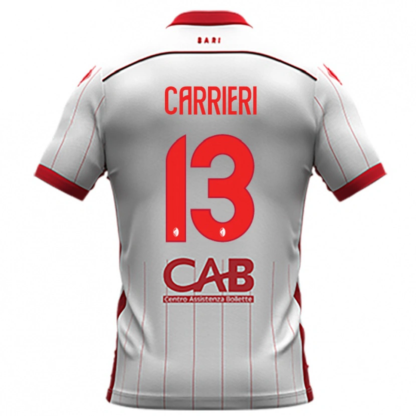 Danxen Heren Vitantonio Carrieri #13 Wit Rood Thuisshirt Thuistenue 2025/26 T-Shirt België