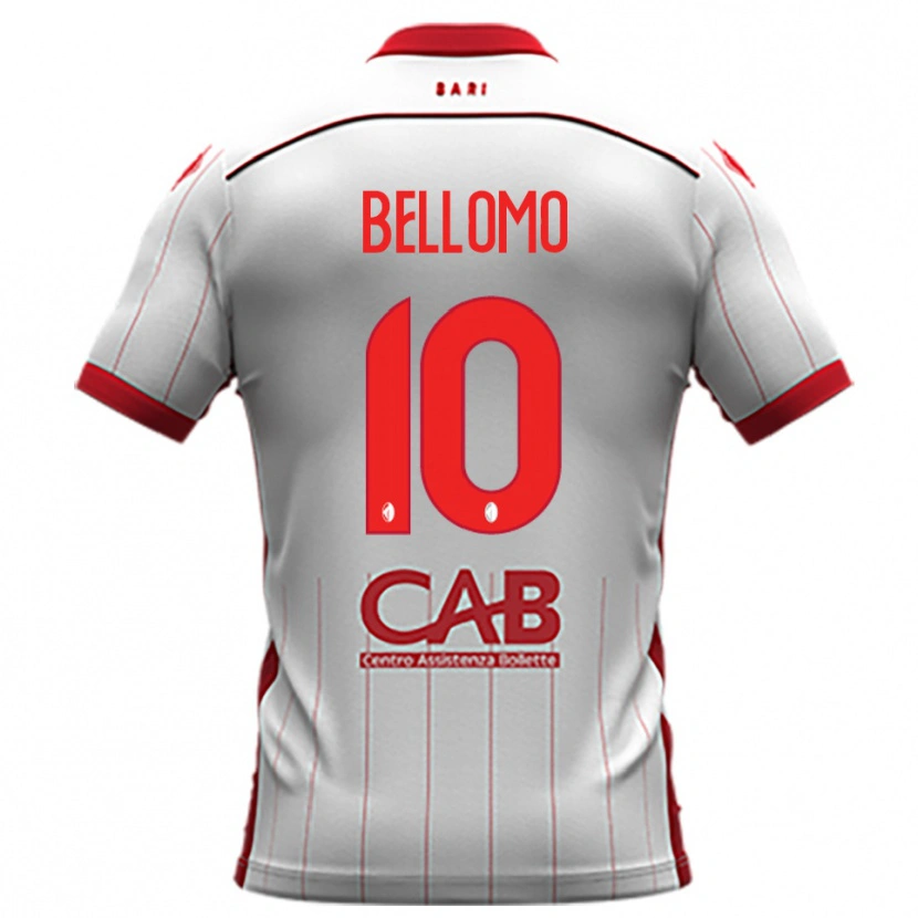 Danxen Heren Nicola Bellomo #10 Wit Rood Thuisshirt Thuistenue 2025/26 T-Shirt België