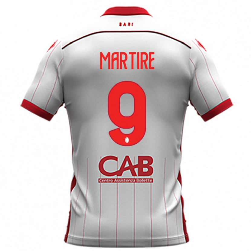 Danxen Heren Nicolò Martire #9 Wit Rood Thuisshirt Thuistenue 2025/26 T-Shirt België