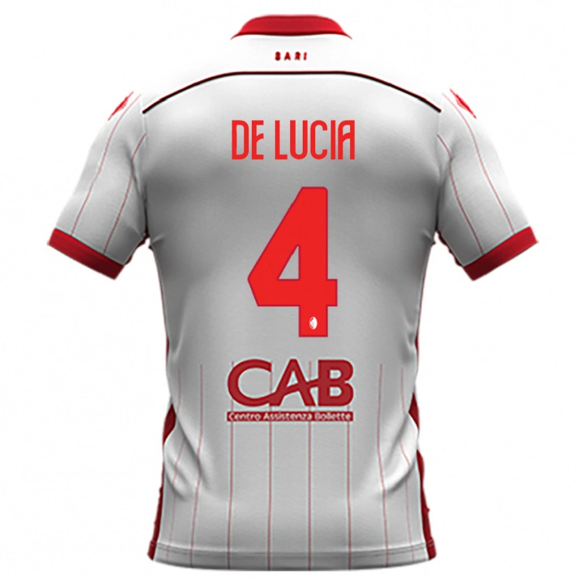 Danxen Heren Mattia De Lucia #4 Wit Rood Thuisshirt Thuistenue 2025/26 T-Shirt België