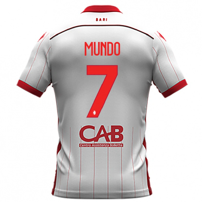 Danxen Heren Nicolò Mundo #7 Wit Rood Thuisshirt Thuistenue 2025/26 T-Shirt België