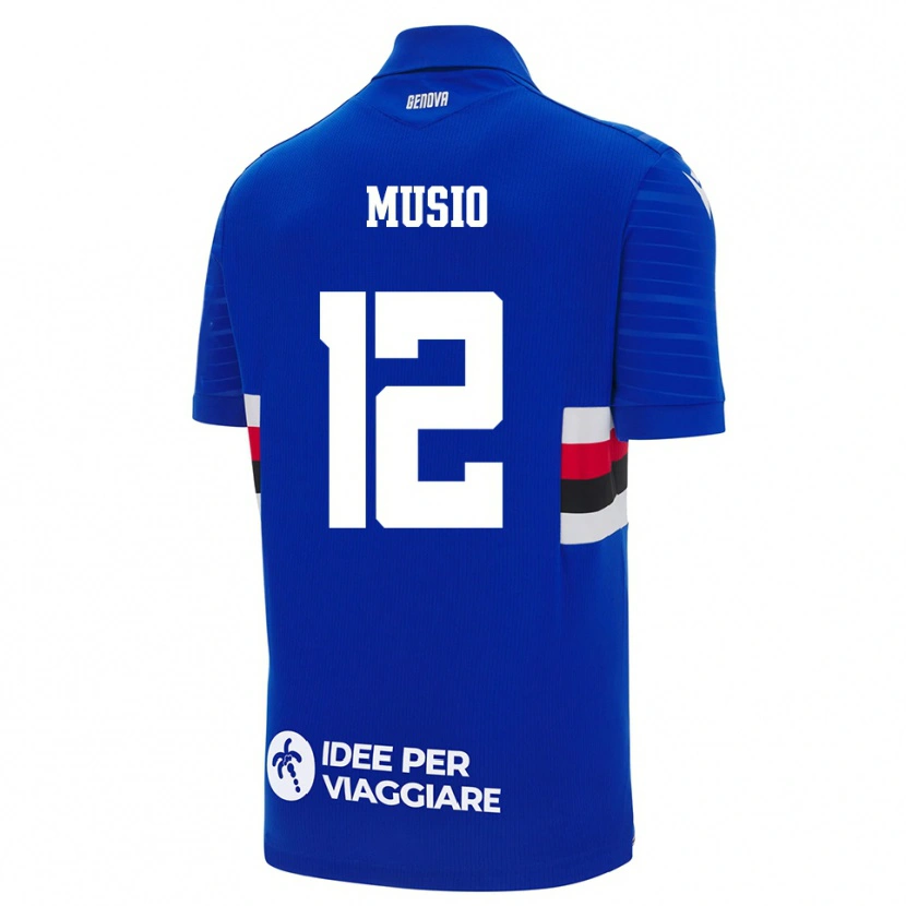 Danxen Heren Luca Musio #12 Blauw Wit Thuisshirt Thuistenue 2025/26 T-Shirt België