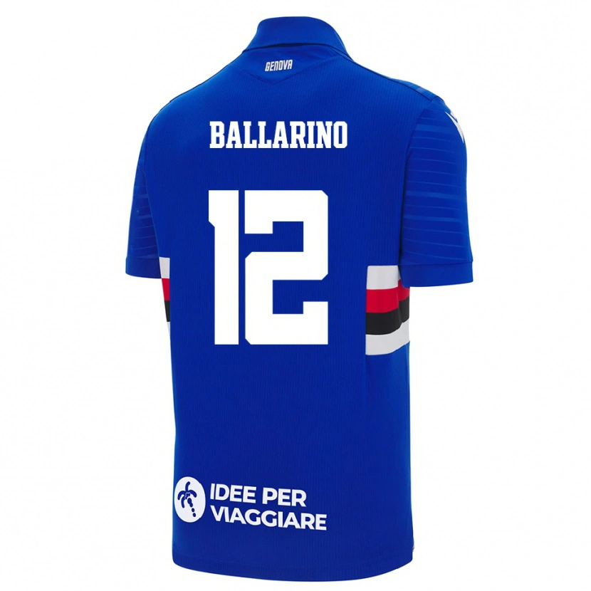 Danxen Heren Alessio Ballarino #12 Blauw Wit Thuisshirt Thuistenue 2025/26 T-Shirt België