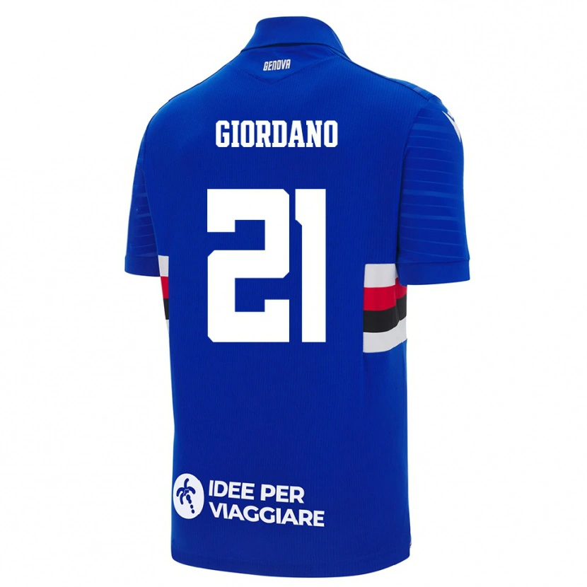 Danxen Heren Simone Giordano #21 Blauw Wit Thuisshirt Thuistenue 2025/26 T-Shirt België