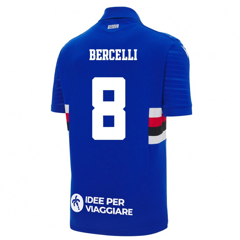 Danxen Heren Kiara Bercelli #8 Blauw Wit Thuisshirt Thuistenue 2025/26 T-Shirt België