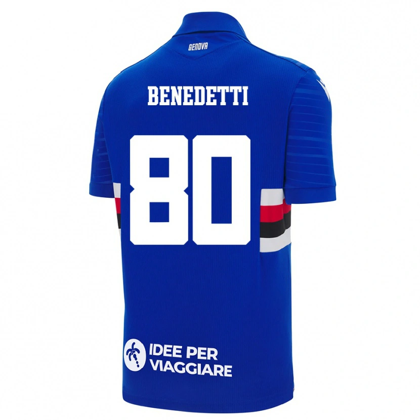 Danxen Heren Leonardo Benedetti #80 Blauw Wit Thuisshirt Thuistenue 2025/26 T-Shirt België