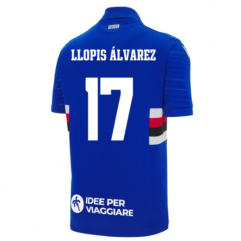 Danxen Heren Marta Llopis Álvarez #17 Blauw Wit Thuisshirt Thuistenue 2025/26 T-Shirt België