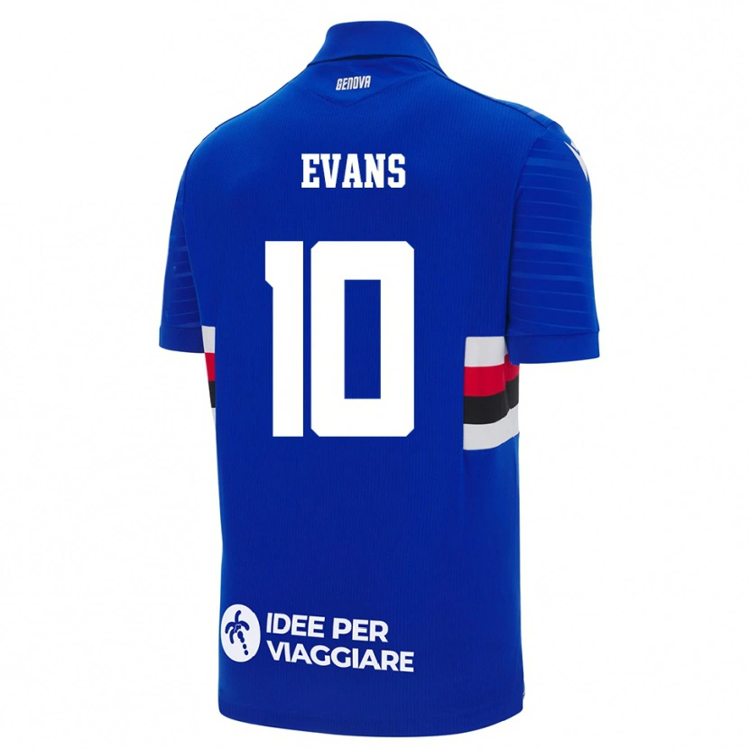 Danxen Heren Maya Evans #10 Blauw Wit Thuisshirt Thuistenue 2025/26 T-Shirt België