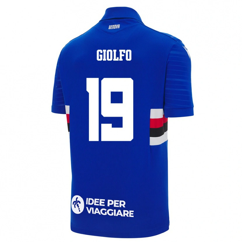 Danxen Heren Matteo Giolfo #19 Blauw Wit Thuisshirt Thuistenue 2025/26 T-Shirt België