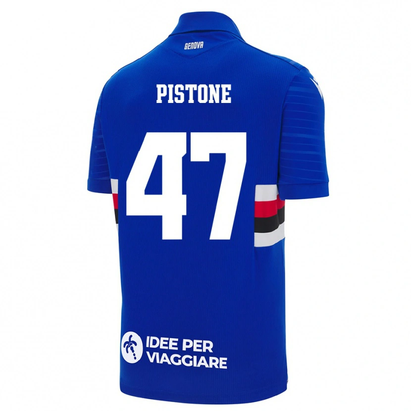 Danxen Heren Giovanni Pistone #47 Blauw Wit Thuisshirt Thuistenue 2025/26 T-Shirt België