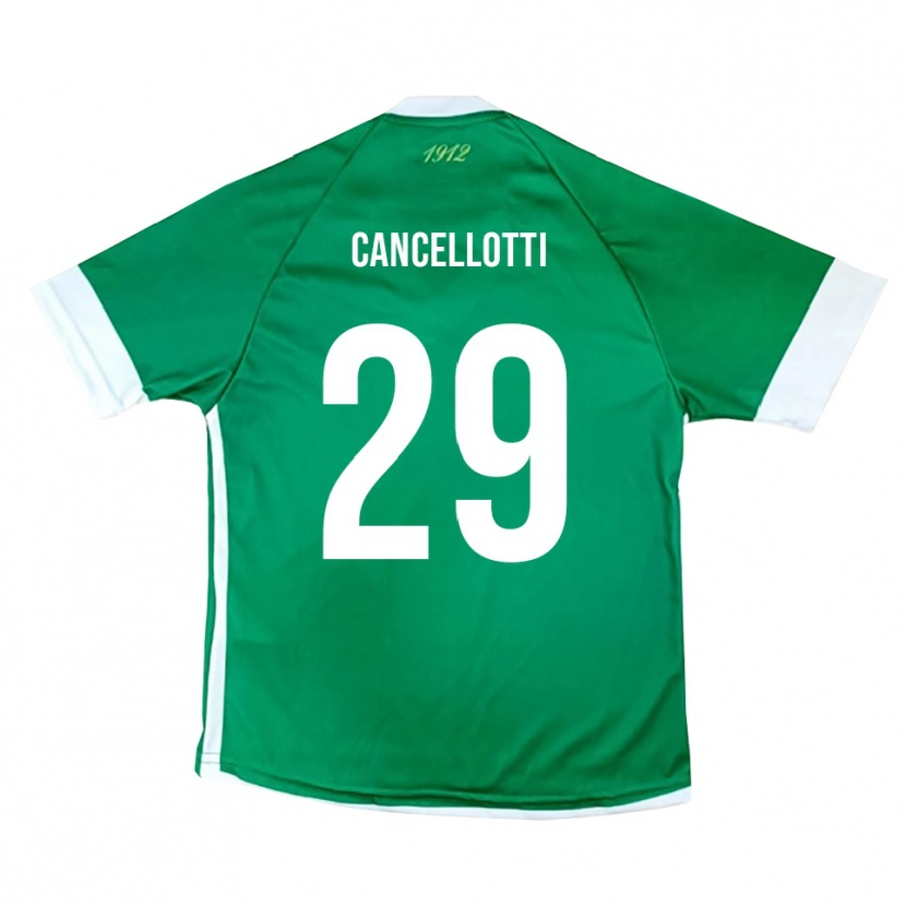 Danxen Heren Tommaso Cancellotti #29 Groen Wit Thuisshirt Thuistenue 2025/26 T-Shirt België