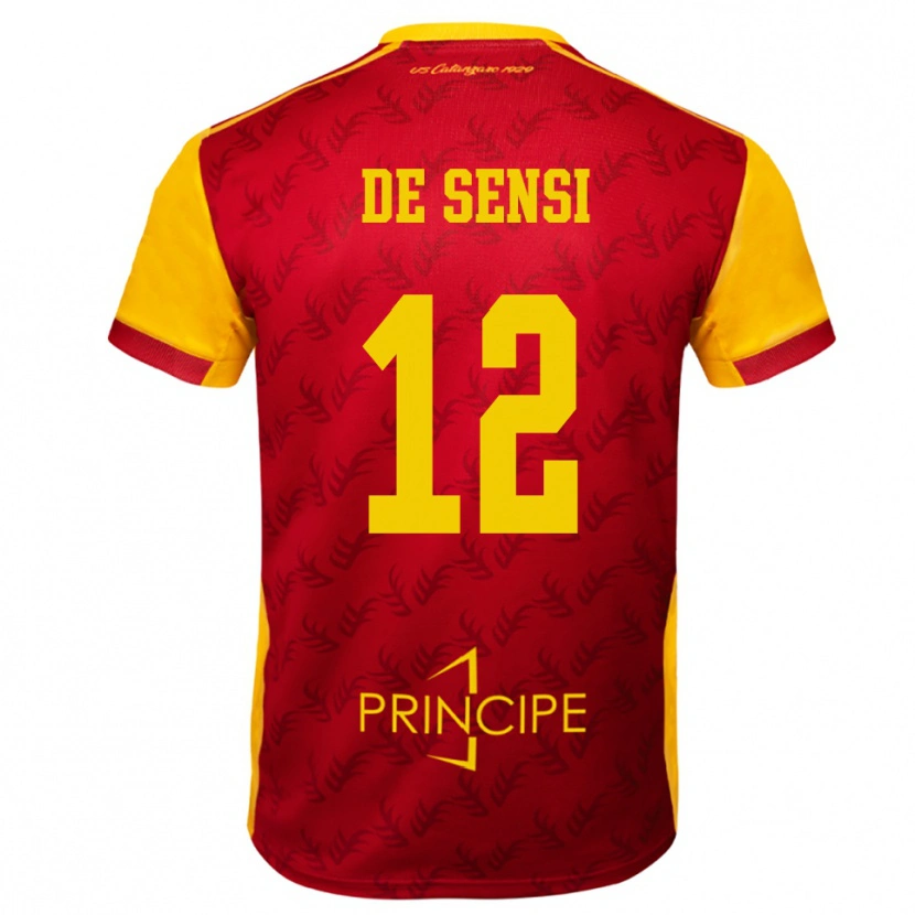 Danxen Heren Giuseppe De Sensi #12 Geel Rood Thuisshirt Thuistenue 2025/26 T-Shirt België