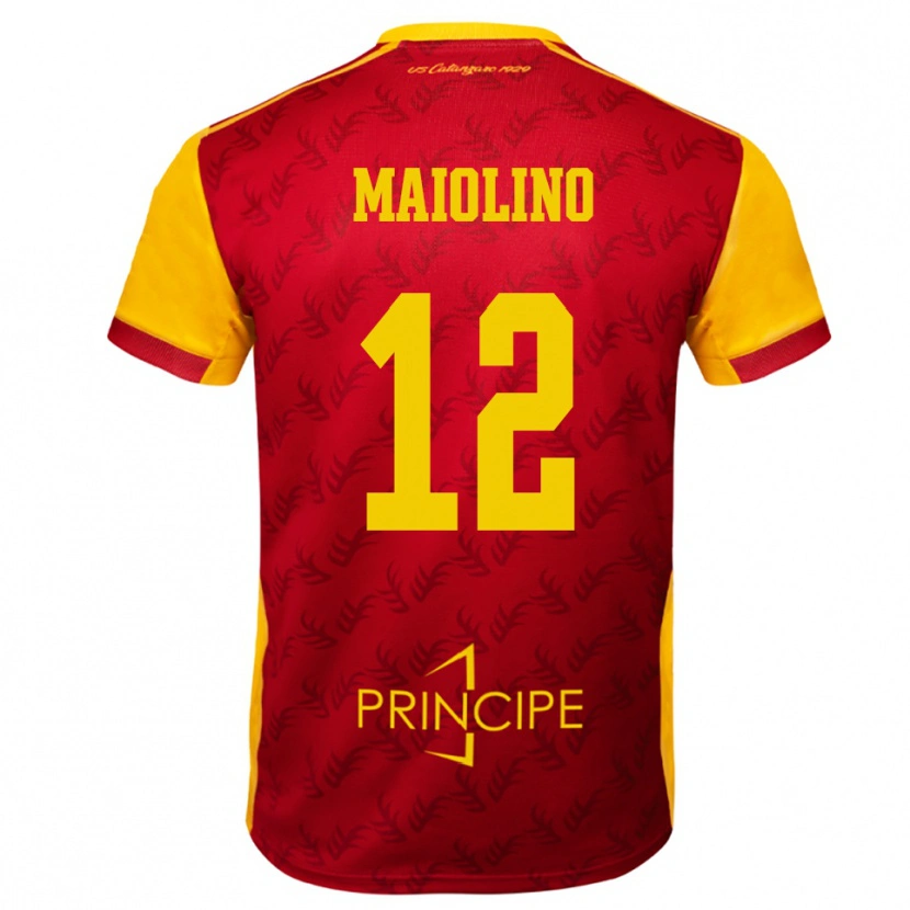 Danxen Heren Alex Maiolino #12 Geel Rood Thuisshirt Thuistenue 2025/26 T-Shirt België