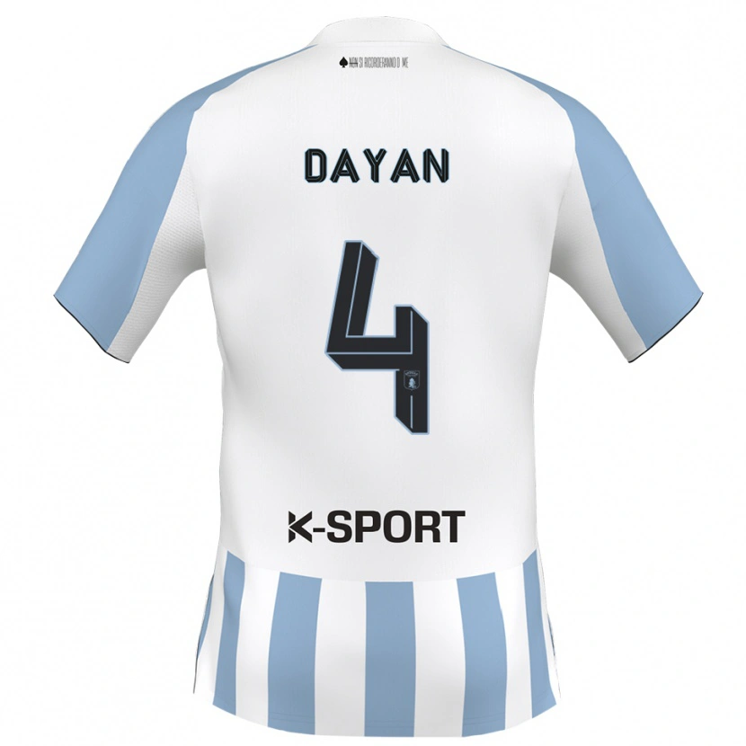 Danxen Heren Pedro Dayan #4 Wit Hemelsblauw Thuisshirt Thuistenue 2025/26 T-Shirt België