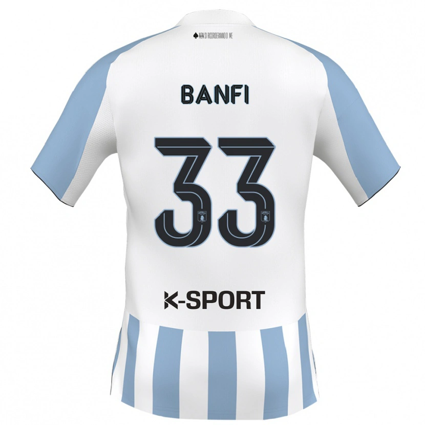 Danxen Heren Emanuele Banfi #33 Wit Hemelsblauw Thuisshirt Thuistenue 2025/26 T-Shirt België