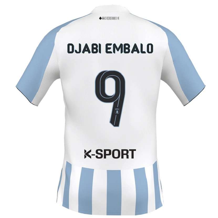 Danxen Heren Adulai Djabi Embalo #9 Wit Hemelsblauw Thuisshirt Thuistenue 2025/26 T-Shirt België