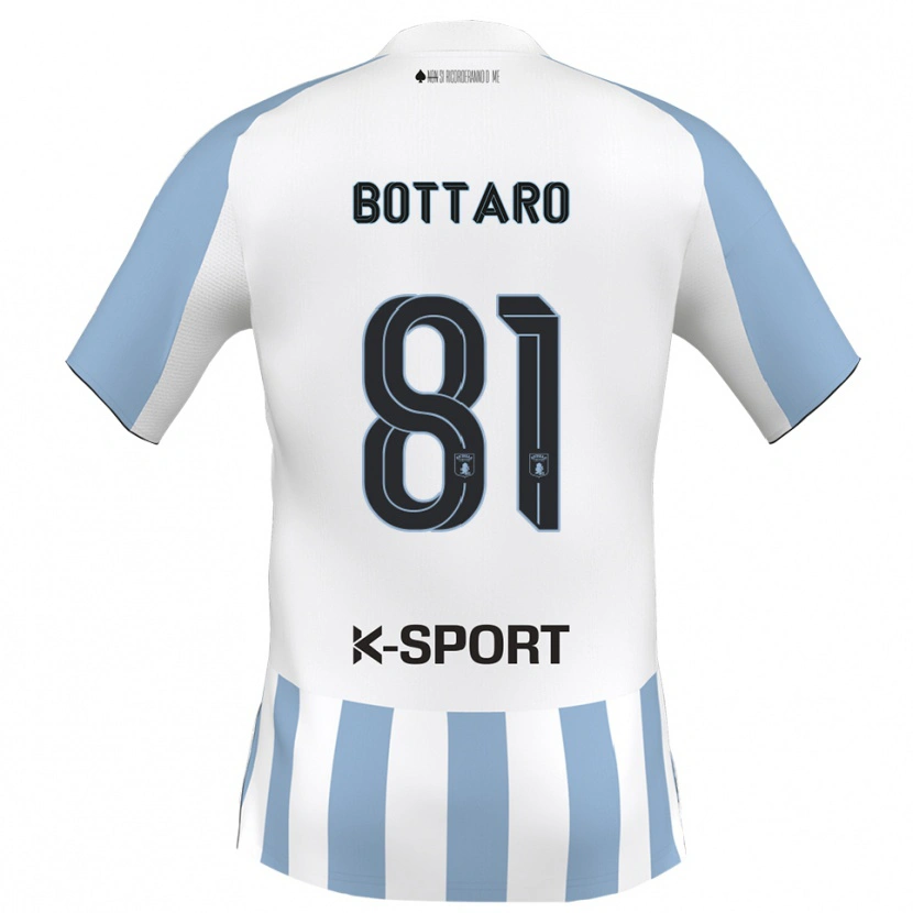 Danxen Heren Andrea Bottaro #81 Wit Hemelsblauw Thuisshirt Thuistenue 2025/26 T-Shirt België