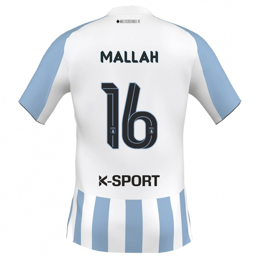 Danxen Heren Rachid Mallah #16 Wit Hemelsblauw Thuisshirt Thuistenue 2025/26 T-Shirt België