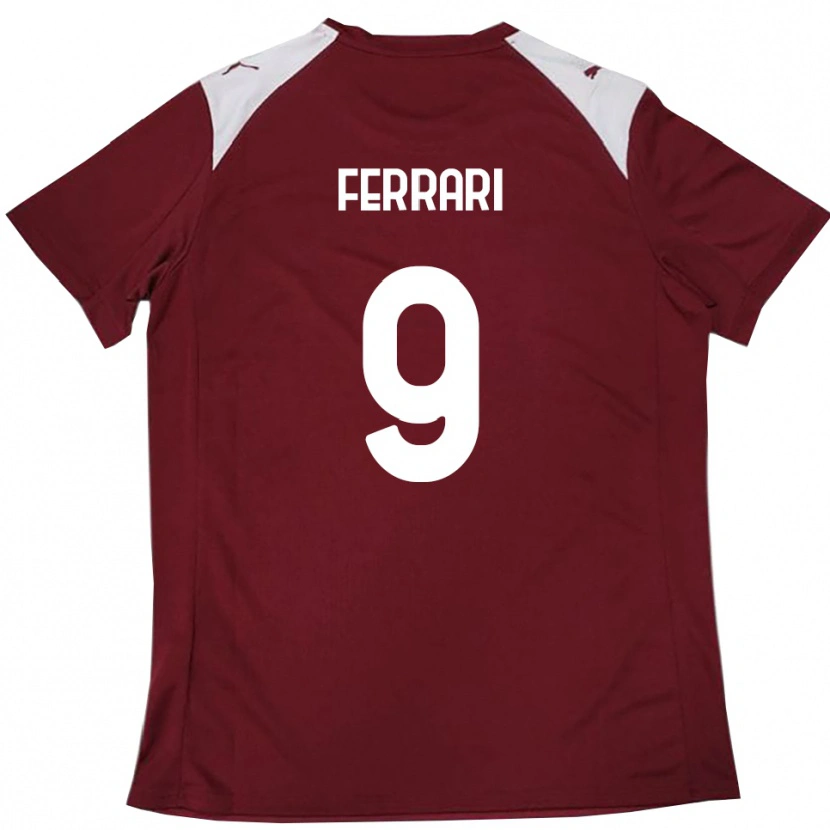 Danxen Heren Franco Ferrari #9 Bourgondië Wit Thuisshirt Thuistenue 2025/26 T-Shirt België