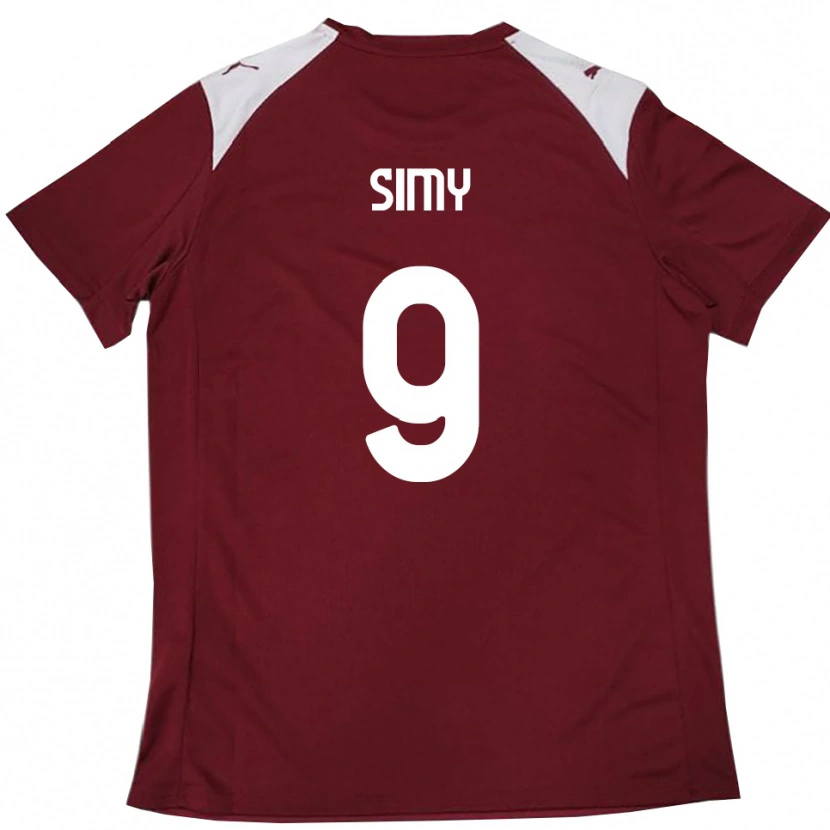 Danxen Heren Simy #9 Bourgondië Wit Thuisshirt Thuistenue 2025/26 T-Shirt België
