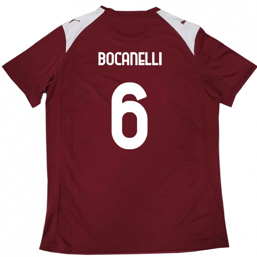 Danxen Heren Giovanni Bocanelli #6 Bourgondië Wit Thuisshirt Thuistenue 2025/26 T-Shirt België