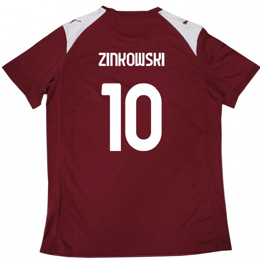 Danxen Heren Igor Zinkowski #10 Bourgondië Wit Thuisshirt Thuistenue 2025/26 T-Shirt België
