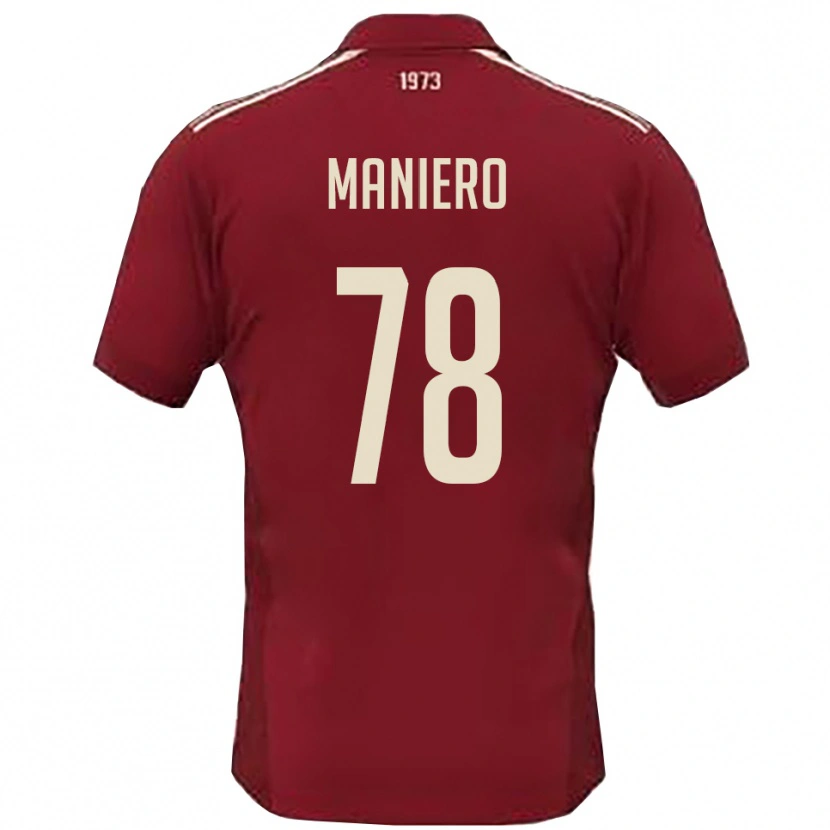 Danxen Heren Luca Maniero #78 Bourgondië Wit Thuisshirt Thuistenue 2025/26 T-Shirt België