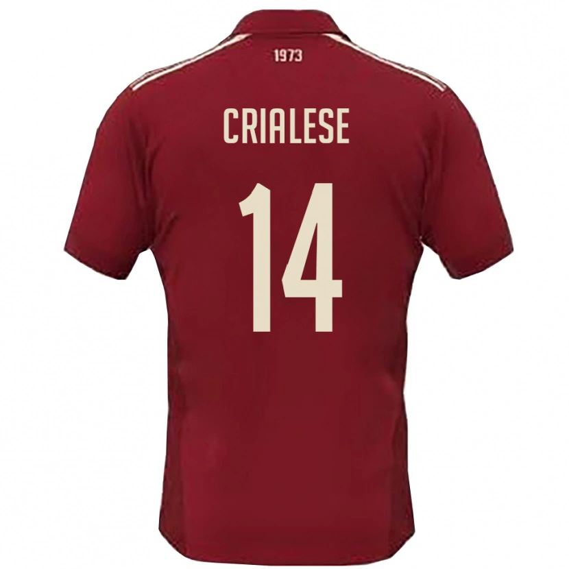 Danxen Heren Carlo Crialese #14 Bourgondië Wit Thuisshirt Thuistenue 2025/26 T-Shirt België