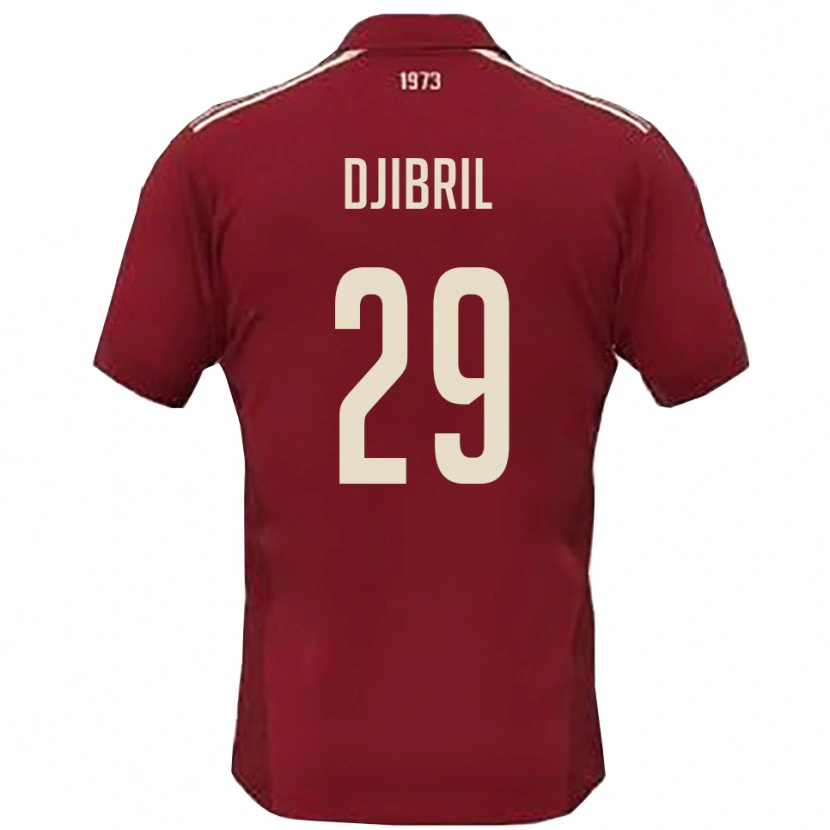 Danxen Heren Akim Djibril #29 Bourgondië Wit Thuisshirt Thuistenue 2025/26 T-Shirt België