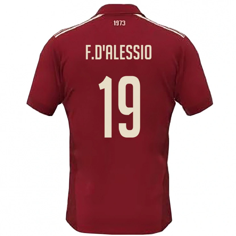 Danxen Heren Francesco D'alessio #19 Bourgondië Wit Thuisshirt Thuistenue 2025/26 T-Shirt België