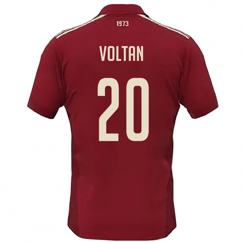 Danxen Heren Davide Voltan #20 Bourgondië Wit Thuisshirt Thuistenue 2025/26 T-Shirt België