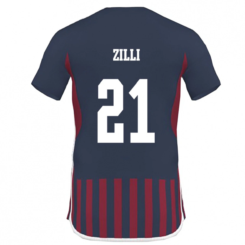 Danxen Heren Massimo Zilli #21 Donkerblauw Rood Thuisshirt Thuistenue 2025/26 T-Shirt België