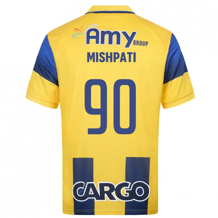 Danxen Heren Roi Mishpati #90 Geel Donkerblauw Thuisshirt Thuistenue 2025/26 T-Shirt België