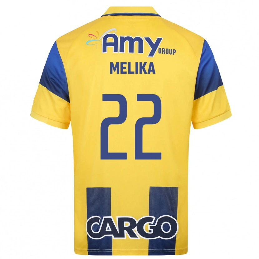 Danxen Heren Ofek Melika #22 Geel Donkerblauw Thuisshirt Thuistenue 2025/26 T-Shirt België