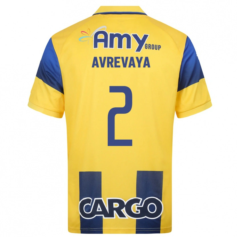 Danxen Heren Liroy Avrevaya #2 Geel Donkerblauw Thuisshirt Thuistenue 2025/26 T-Shirt België
