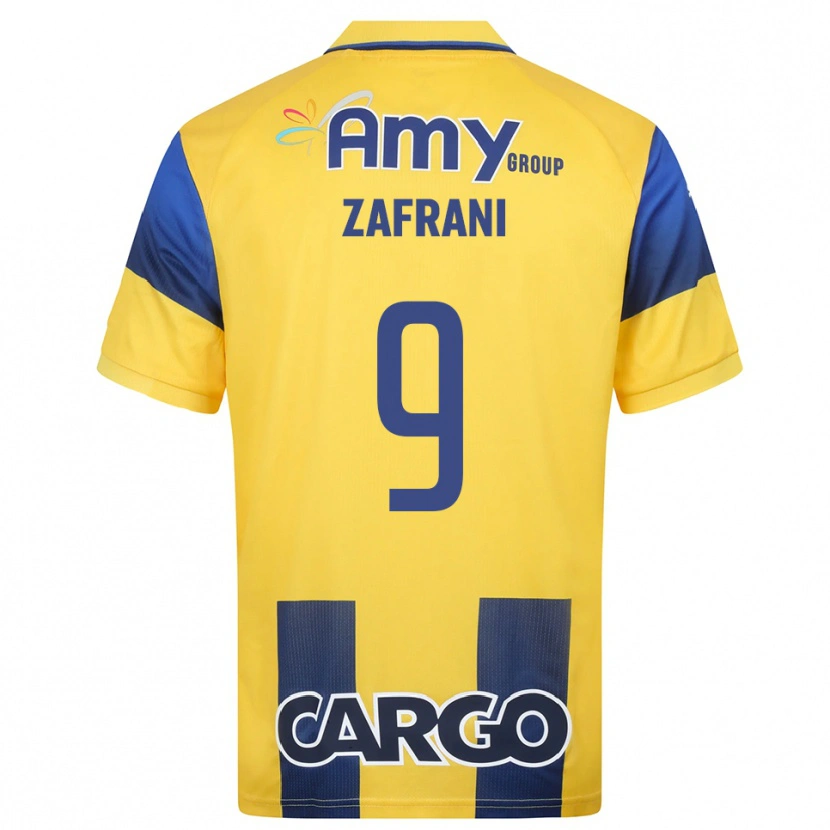 Danxen Heren Itay Zafrani #9 Geel Donkerblauw Thuisshirt Thuistenue 2025/26 T-Shirt België