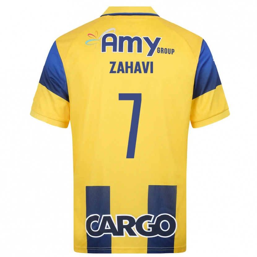 Danxen Heren Eran Zahavi #7 Geel Donkerblauw Thuisshirt Thuistenue 2025/26 T-Shirt België