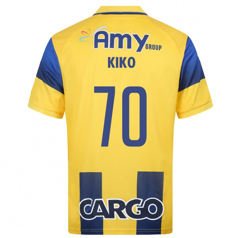Danxen Heren Kiko Bondoso #70 Geel Donkerblauw Thuisshirt Thuistenue 2025/26 T-Shirt België