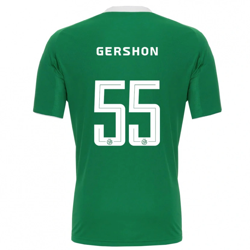 Danxen Heren Rami Gershon #55 Groen Wit Thuisshirt Thuistenue 2025/26 T-Shirt België