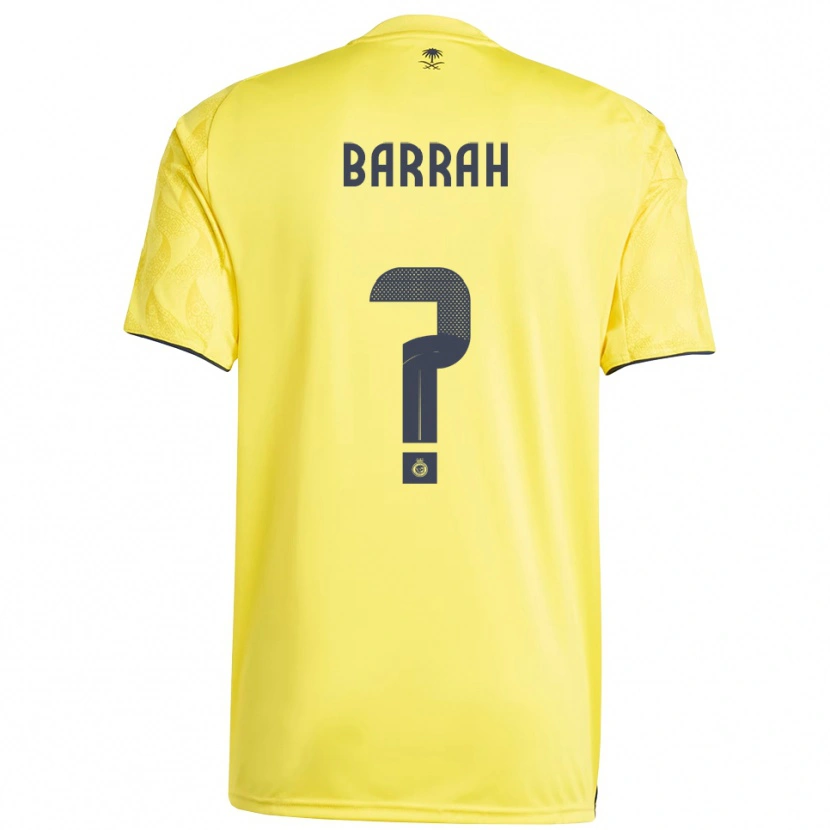 Danxen Heren Muhannad Barrah #0 Geel Zwart Thuisshirt Thuistenue 2025/26 T-Shirt België