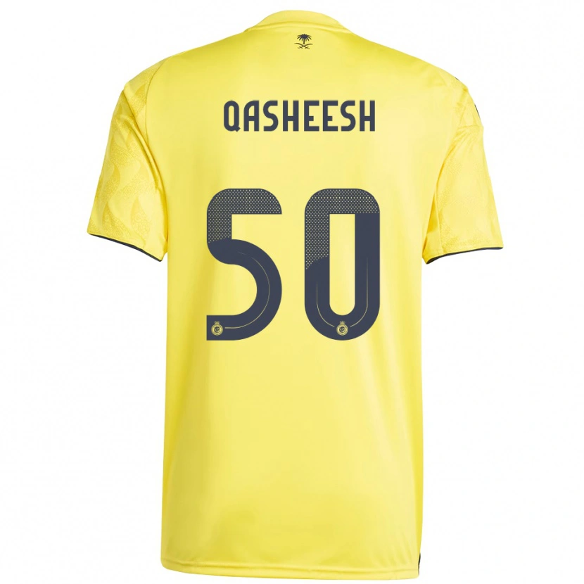 Danxen Heren Majed Qasheesh #50 Geel Zwart Thuisshirt Thuistenue 2025/26 T-Shirt België
