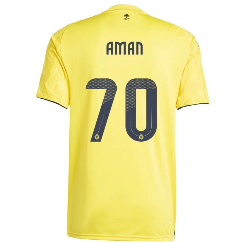 Danxen Heren Awad Aman #70 Geel Zwart Thuisshirt Thuistenue 2025/26 T-Shirt België