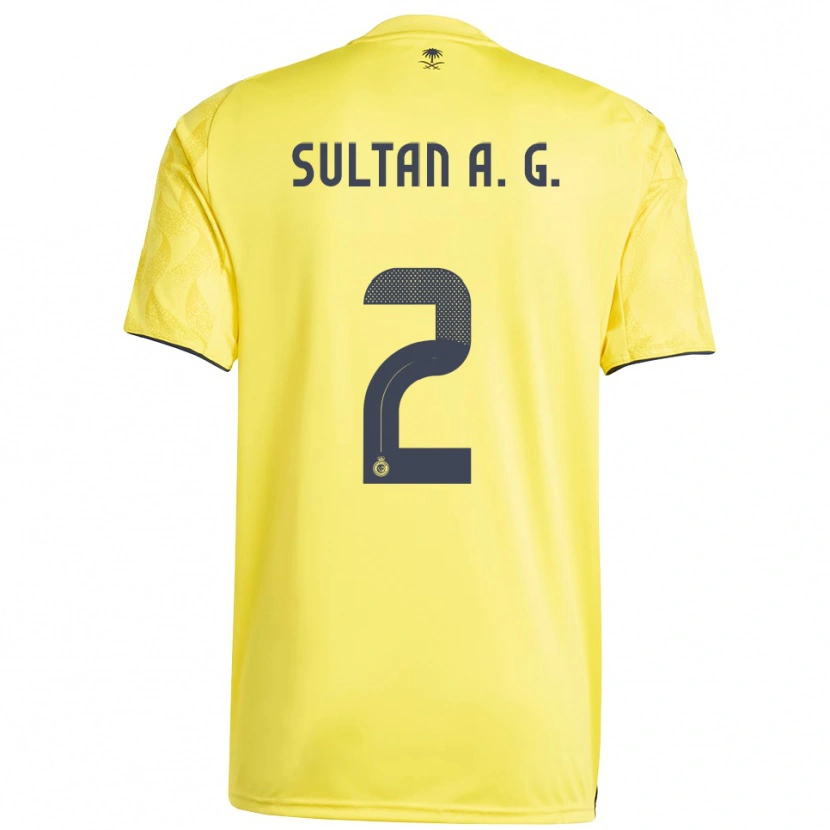 Danxen Heren Sultan Al-Ghannam #2 Geel Zwart Thuisshirt Thuistenue 2025/26 T-Shirt België