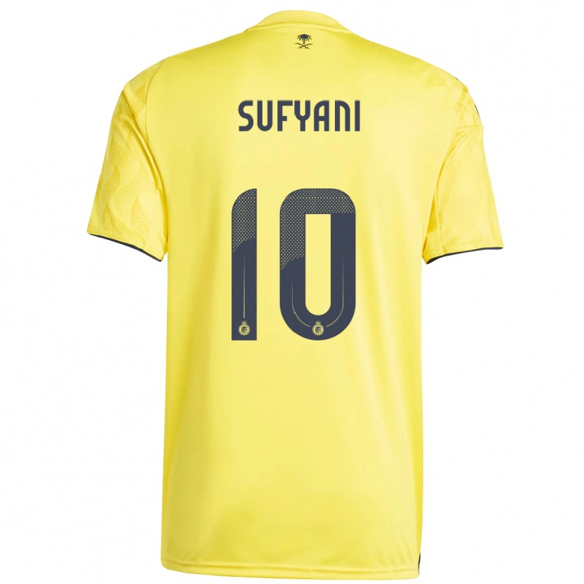 Danxen Heren Abdulrahman Sufyani #10 Geel Zwart Thuisshirt Thuistenue 2025/26 T-Shirt België