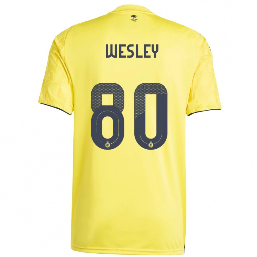 Danxen Heren Wesley #80 Geel Zwart Thuisshirt Thuistenue 2025/26 T-Shirt België