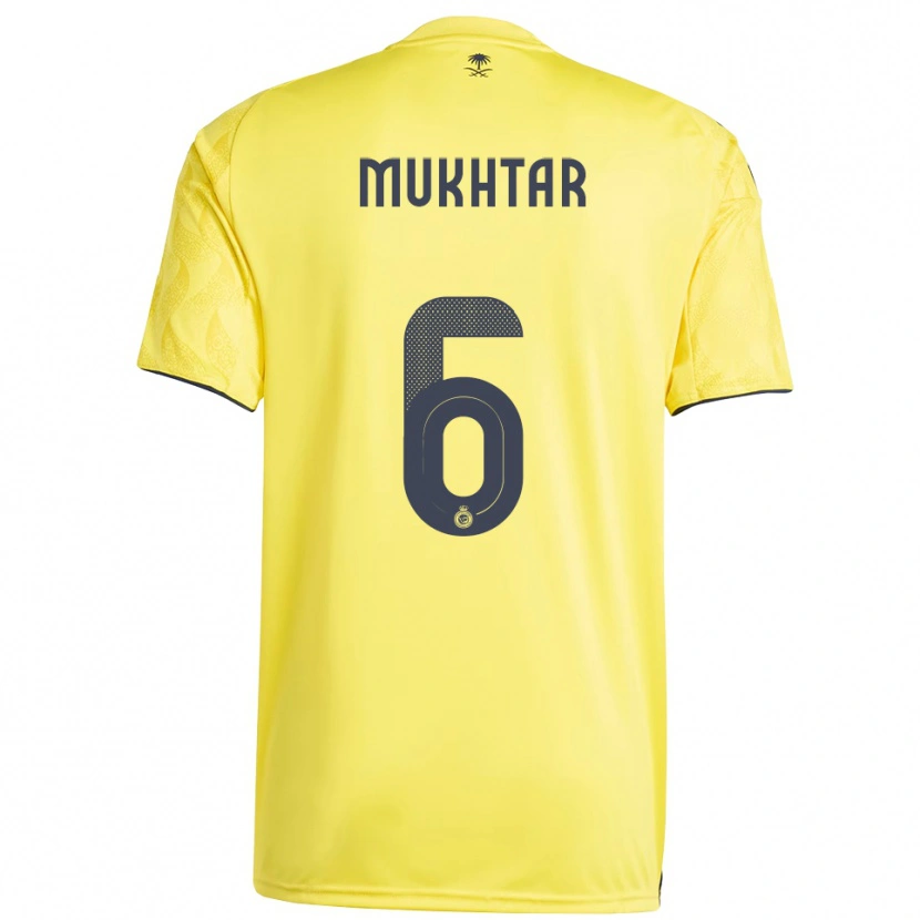 Danxen Heren Mukhtar Ali #6 Geel Zwart Thuisshirt Thuistenue 2025/26 T-Shirt België