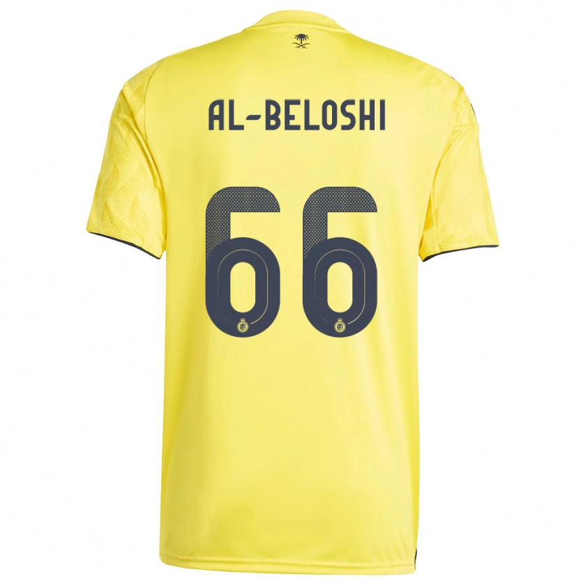 Danxen Heren Reem Al-Beloshi #66 Geel Zwart Thuisshirt Thuistenue 2025/26 T-Shirt België