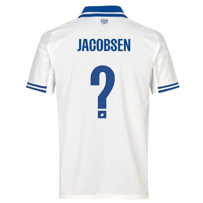 Danxen Heren Holger Jacobsen #0 Wit Blauw Thuisshirt Thuistenue 2025/26 T-Shirt België